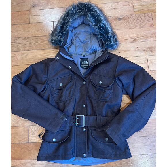 The North Face Primaloft Insulated women's Brown Hooded Jacket SIZE Small - Picture 2 of 9